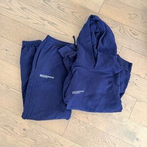 Pangaia Navy Hoodie and Sweatpants Set